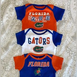 Three Florida Gators Onesies | Size 6-9 months